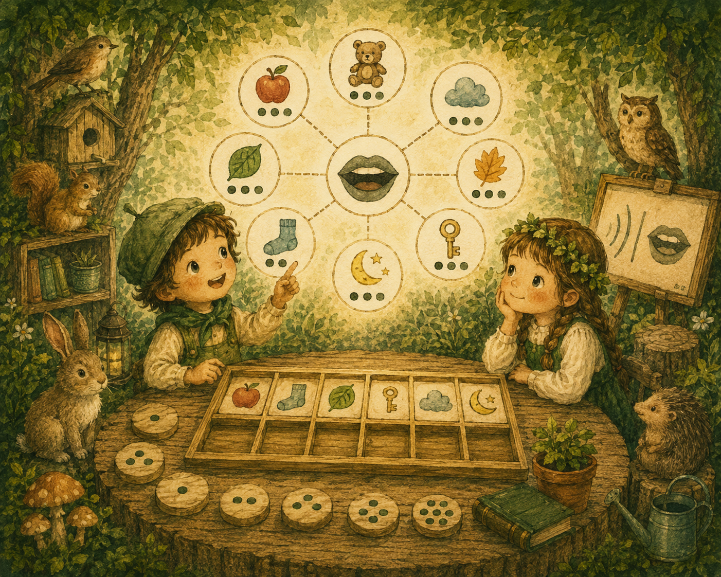 Phonetic Word Builder illustrated cover with sound and word-building motifs.